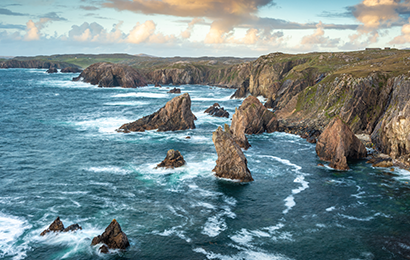 Rugged coastal lines