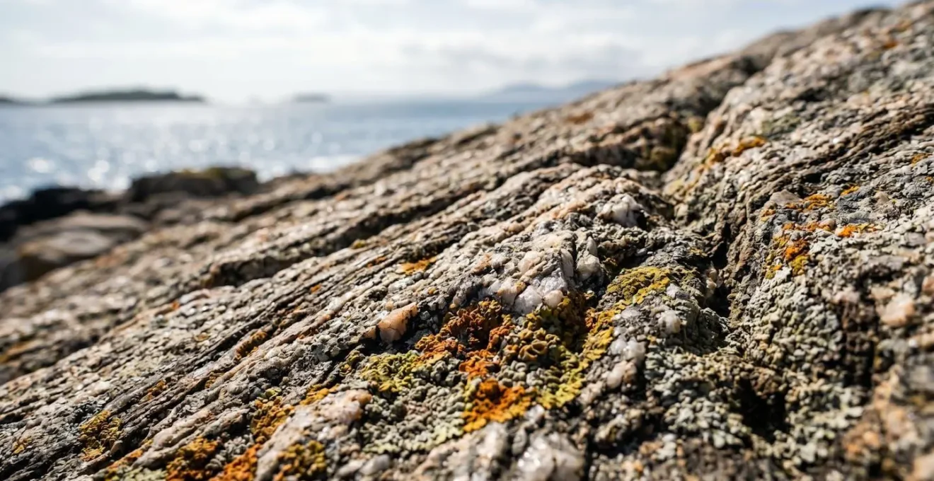 Jagged granite ridges of Arran rising from coastal waters with dramatic ocean panorama